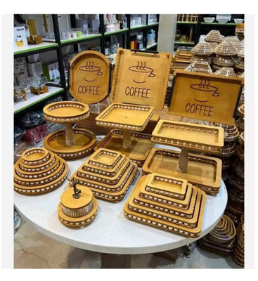 سینی پذیرایی ۵تیکه مهره دار پایه دار